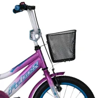 Bicicletă Fulger Rase Kid 16" Oțel/ Pink White photo 3