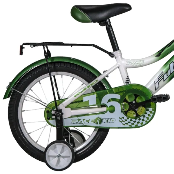 Bicicletă Fulger Rase Kid 16" Oțel/ Green White photo 2 Bicicletă Fulger Rase Kid 16" Oțel/ Green White photo 2
