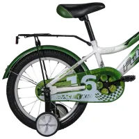 Bicicletă Fulger Rase Kid 16" Oțel/ Green White photo 2