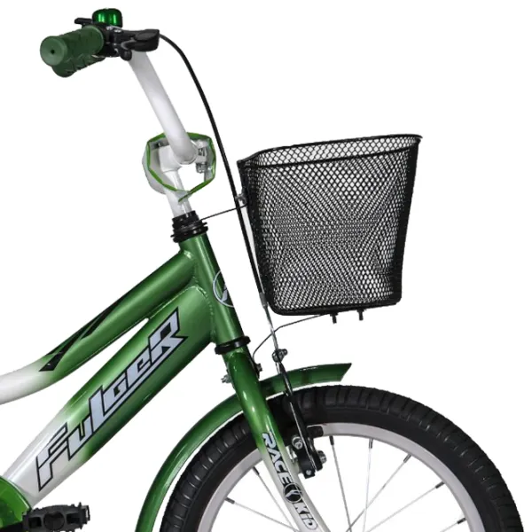Bicicletă Fulger Rase Kid 16" Oțel/ Green White photo 3 Bicicletă Fulger Rase Kid 16" Oțel/ Green White photo 3