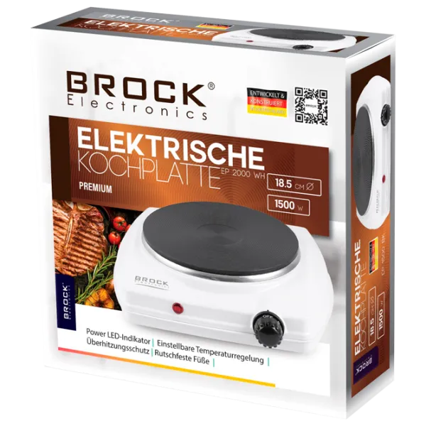 Plită de masă Brock Mini EP1500WH White photo 2