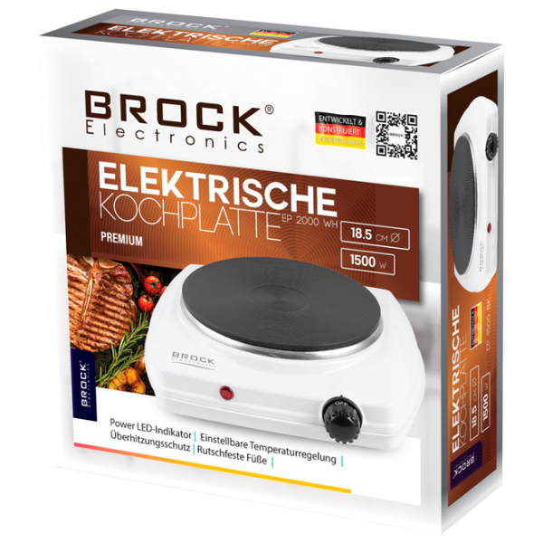 Plită de masă Brock Mini EP1500WH White photo 2