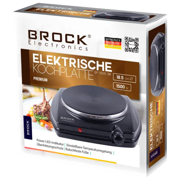 Настольная плита Brock Mini EP1500BK Черный photo 4