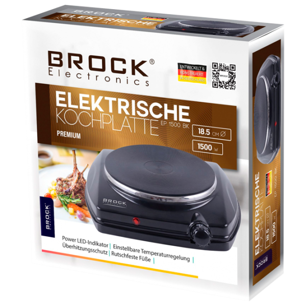 Настольная плита Brock Mini EP1500BK Черный photo 4