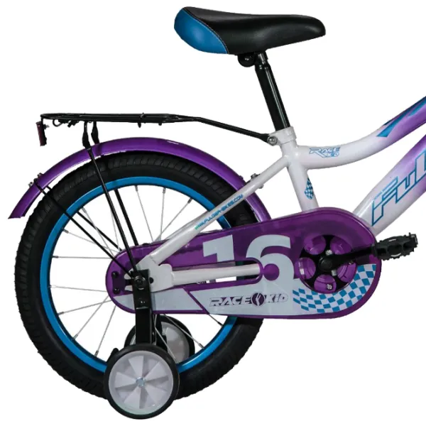 Bicicletă Fulger Rase Kid 16" Oțel/ Violet White photo 2