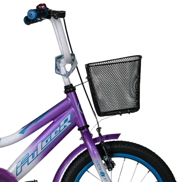 Bicicletă Fulger Rase Kid 16" Oțel/ Violet White photo 3