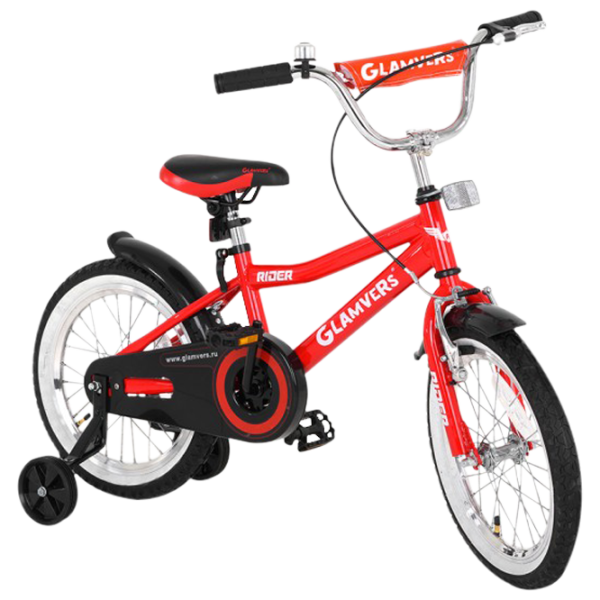 Bicicletă Glamvers Rider 16 16" Red photo 2 Bicicletă Glamvers Rider 16 16" Red photo 2