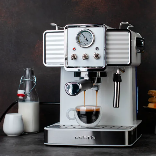 Espressor Polaris PCM1538E Рожковая / 1.5 л / Белый photo 5