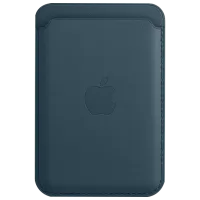 Чехол-бумажник Apple iPhone 12 - 14 All Apple/ MagSafe Back/ Кожа/ Baltic Синий photo 2