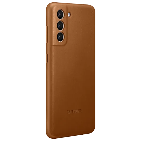 Чехол для смартфона Samsung Galaxy S21 Samsung/ Back/ Кожа/ Коричневый photo 2