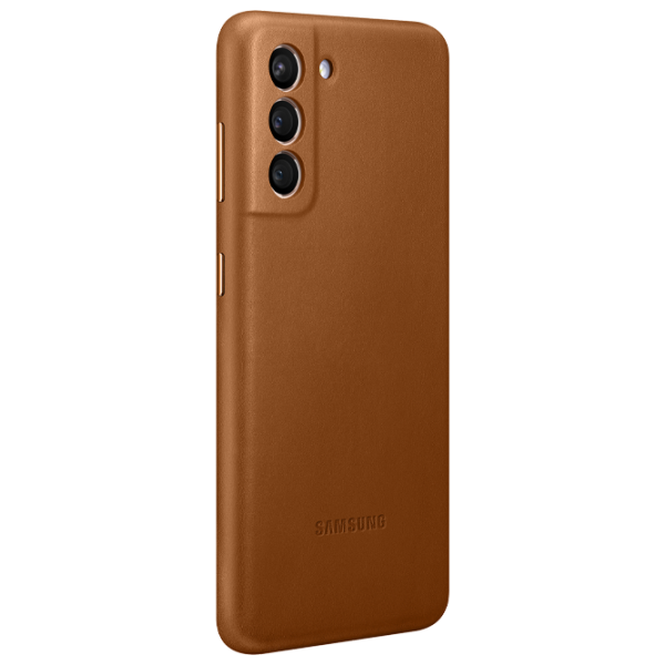Чехол для смартфона Samsung Galaxy S21 Samsung/ Back/ Кожа/ Коричневый photo 2