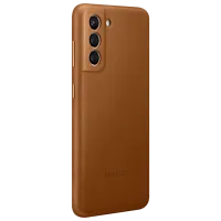 Чехол для смартфона Samsung Galaxy S21 Samsung/ Back/ Кожа/ Коричневый photo 2