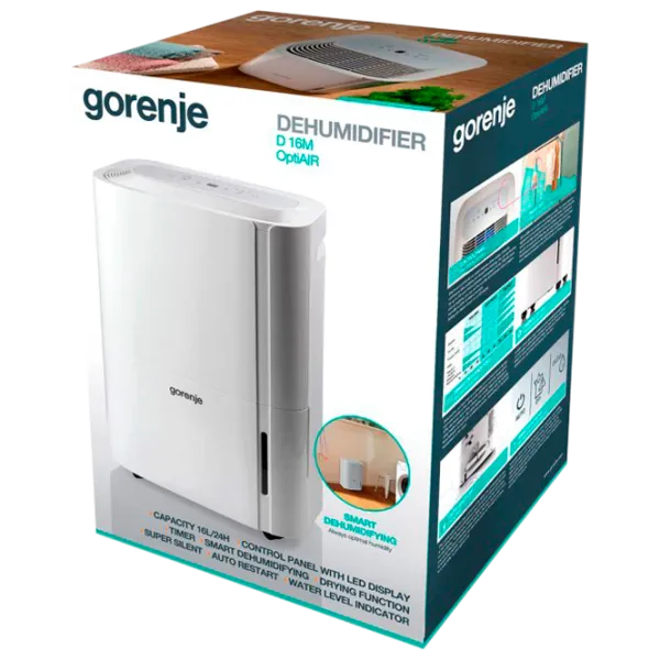 Uscător de aer Gorenje D16M Pe podea/ White photo 6 Uscător de aer Gorenje D16M Pe podea/ White photo 6