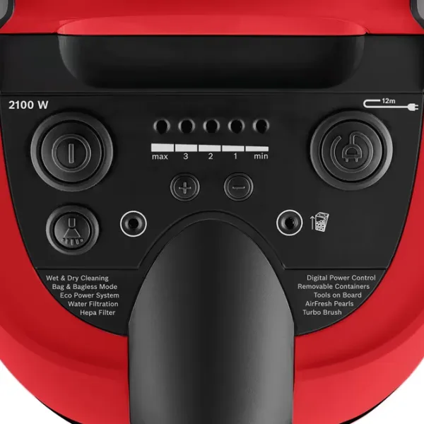 Aspirator cu spălare Bosch BWD421PET 2100 W / Black Red photo 6 Aspirator cu spălare Bosch BWD421PET 2100 W / Black Red photo 6