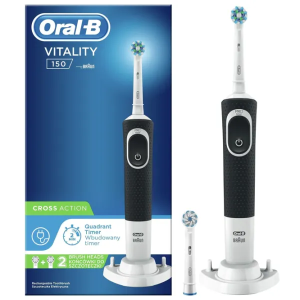 Periuță de dinți electrică Braun Vitality 150 Cross Action 2D/ Black photo 3 Periuță de dinți electrică Braun Vitality 150 Cross Action 2D/ Black photo 3