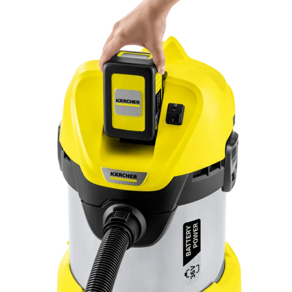 Aspirator industrial KARCHER WD 3 Battery Premium 1.629-950.0 300 W/ Yellow photo 4