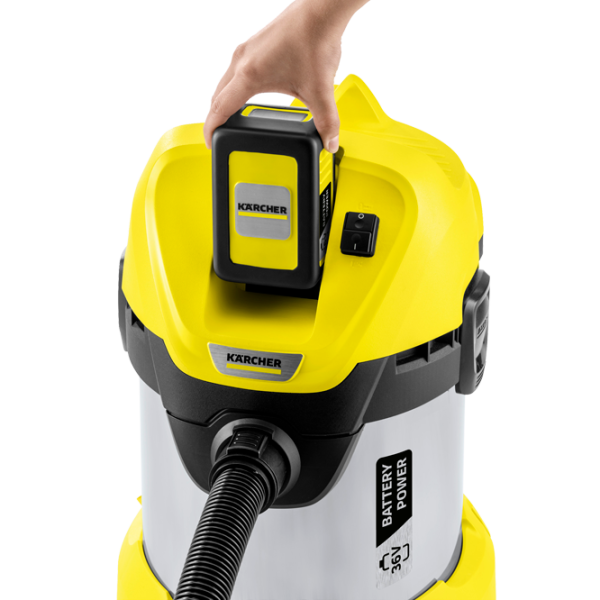 Aspirator industrial KARCHER WD 3 Battery Premium 1.629-950.0 300 W/ Yellow photo 4