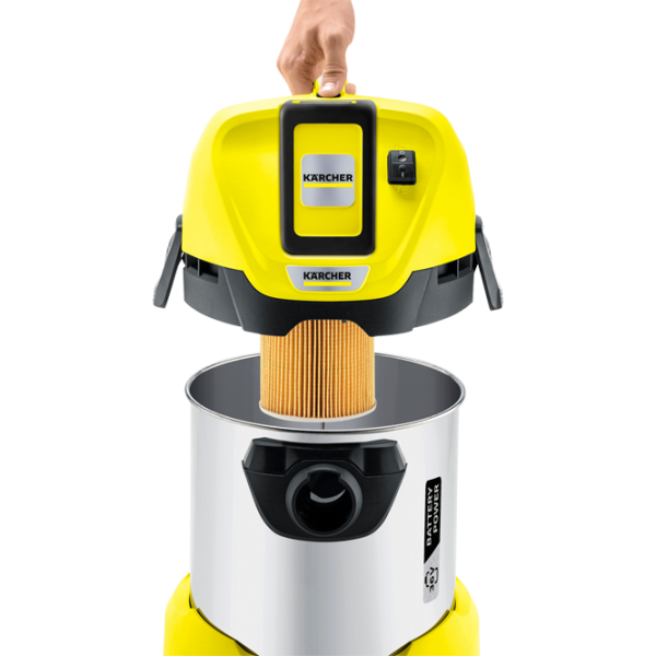 Aspirator industrial KARCHER WD 3 Battery Premium 1.629-950.0 300 W/ Yellow photo 6
