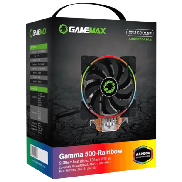 Кулер Gamemax Gamma 500-RGB Гидродинамический/ 1500 об/ мин photo 7 Кулер Gamemax Gamma 500-RGB Гидродинамический/ 1500 об/ мин photo 7
