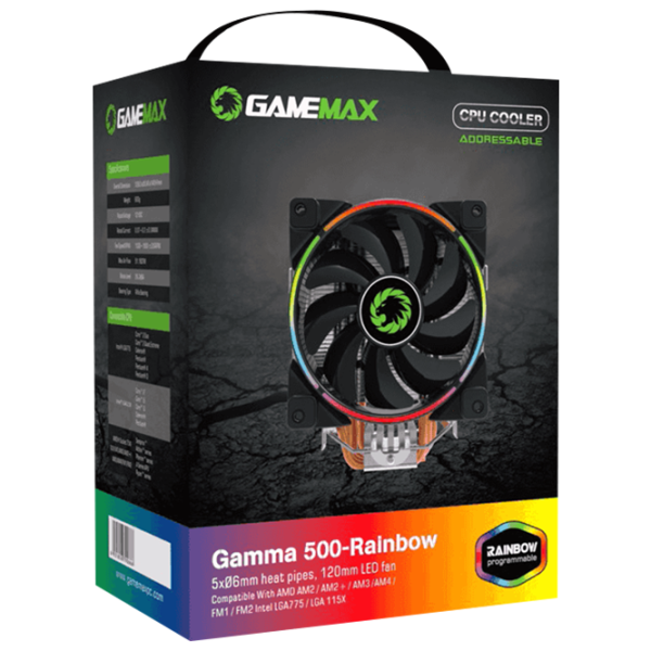 Кулер Gamemax Gamma 500-RGB Гидродинамический/ 1500 об/ мин photo 7 Кулер Gamemax Gamma 500-RGB Гидродинамический/ 1500 об/ мин photo 7