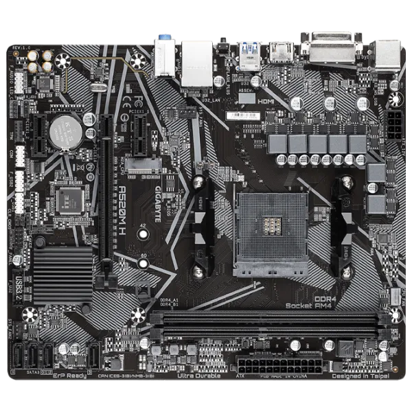 Материнская плата Gigabyte A520M H 1.0 mATX/ AMD A520 photo 2