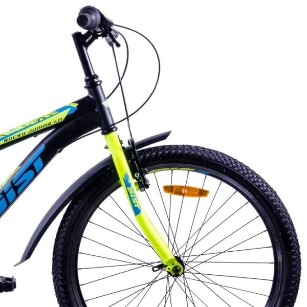 Bicicletă Aist Rocky Junior 24" 24" Oțel/ Black Green photo 5