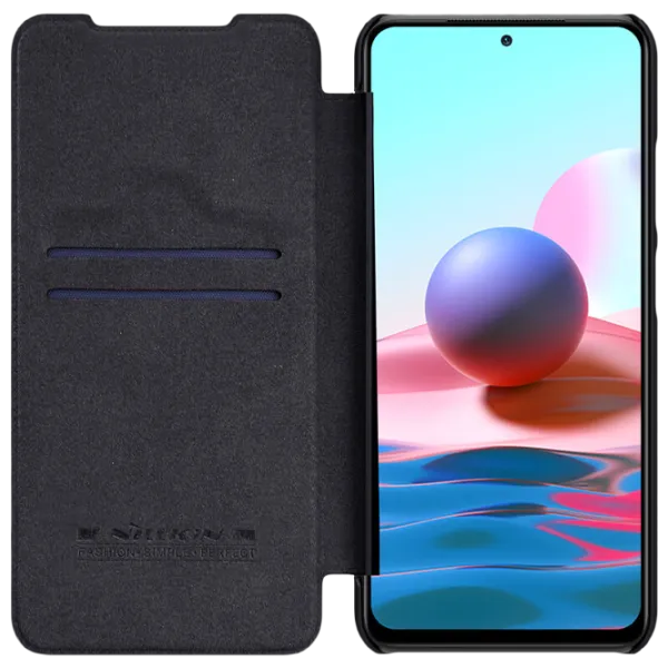Husă pentru smartphone Xiaomi Redmi Note 10/ Note 10s Nillkin/ Flip Cover/ Piele/ Black photo 6 Husă pentru smartphone Xiaomi Redmi Note 10/ Note 10s Nillkin/ Flip Cover/ Piele/ Black photo 6