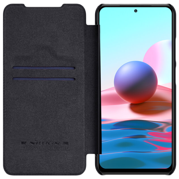Husă pentru smartphone Xiaomi Redmi Note 10/ Note 10s Nillkin/ Flip Cover/ Piele/ Black photo 6 Husă pentru smartphone Xiaomi Redmi Note 10/ Note 10s Nillkin/ Flip Cover/ Piele/ Black photo 6