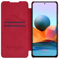 Husă pentru smartphone Xiaomi Redmi Note 10 Pro Nillkin/ Flip Cover/ Piele/ Red photo 6