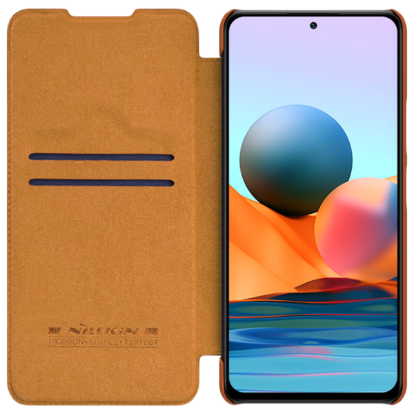 Husă pentru smartphone Xiaomi Redmi Note 10 Pro Nillkin/ Flip Cover/ Piele/ Brown photo 6 Husă pentru smartphone Xiaomi Redmi Note 10 Pro Nillkin/ Flip Cover/ Piele/ Brown photo 6
