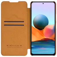 Husă pentru smartphone Xiaomi Redmi Note 10 Pro Nillkin/ Flip Cover/ Piele/ Brown photo 6