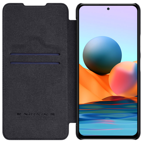 Husă pentru smartphone Xiaomi Redmi Note 10 Pro Nillkin/ Flip Cover/ Piele/ Black photo 6 Husă pentru smartphone Xiaomi Redmi Note 10 Pro Nillkin/ Flip Cover/ Piele/ Black photo 6
