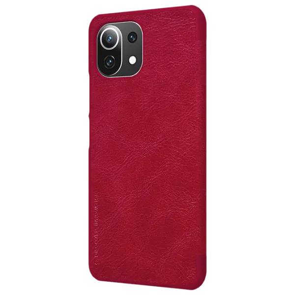 Husă pentru smartphone Xiaomi Mi 11 Lite Nillkin/ Flip Cover/ Piele/ Red photo 3