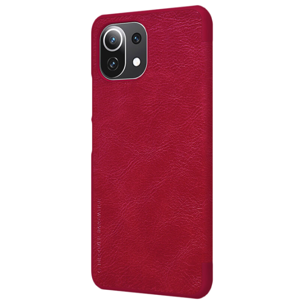 Husă pentru smartphone Xiaomi Mi 11 Lite Nillkin/ Flip Cover/ Piele/ Red photo 3