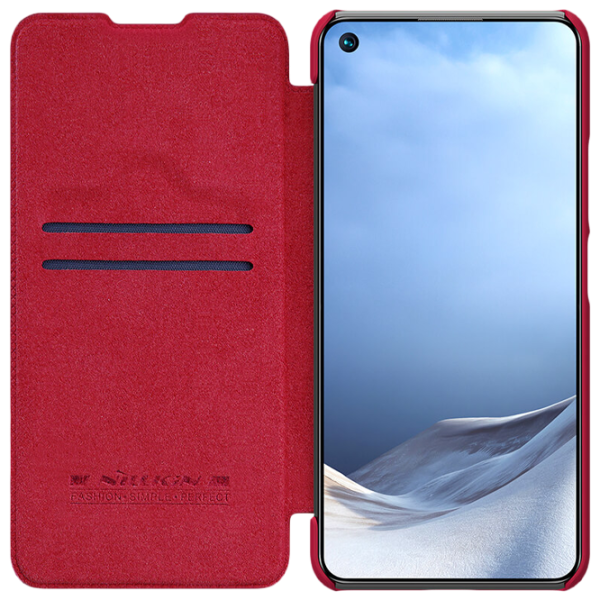 Husă pentru smartphone Xiaomi Mi 11 Lite Nillkin/ Flip Cover/ Piele/ Red photo 5