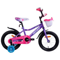 Bicicletă Aist Wiki 14" 14" Oțel/ Pink White photo 2