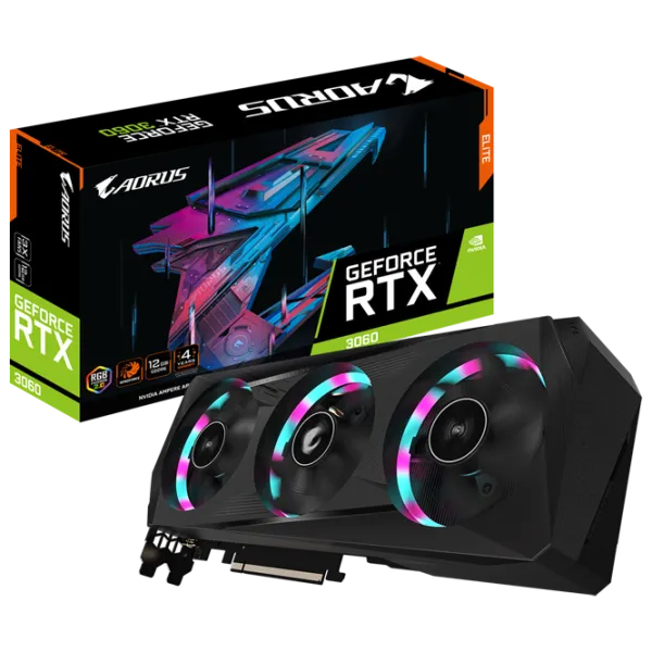 Placă video Gigabyte GeForce RTX 3060 Aorus Elite PCI Express x16 4.0 / 12 GB photo 9 Placă video Gigabyte GeForce RTX 3060 Aorus Elite PCI Express x16 4.0 / 12 GB photo 9