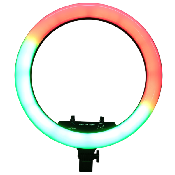 Trepied cu lampă Vidlok RGB Selfie Ring Light 457 mm Black photo 3