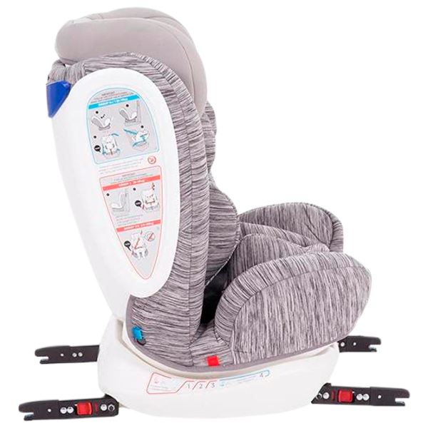 Детское автокресло Kikka Boo 4 Fix Double  0 месяцев - 12 лет / / Серый photo 4