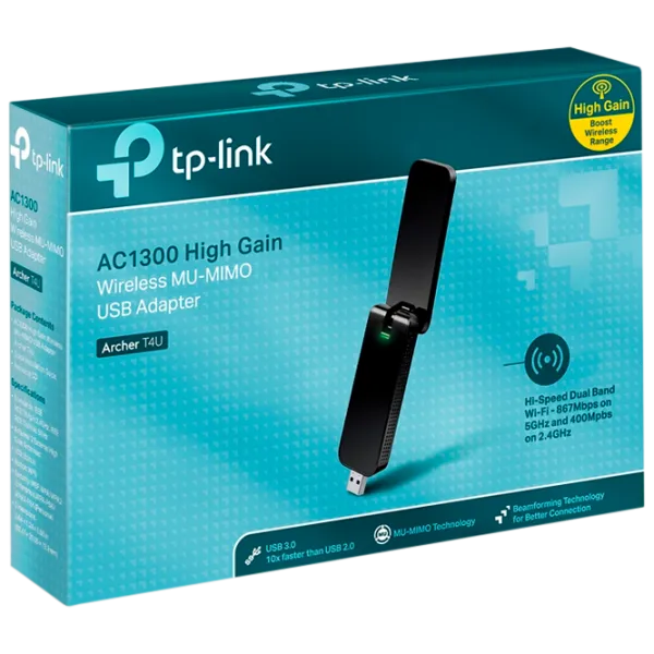 Adaptor de rețea TP-Link Archer T4U Wi-Fi/ Black photo 4