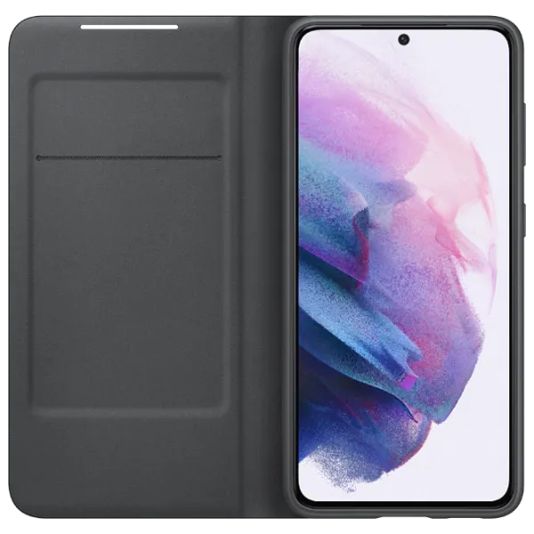 Husă pentru smartphone Samsung Galaxy S21 Samsung/ Smart Led View/ PC/ PU/ Black photo 3