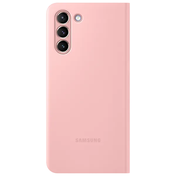 Чехол для смартфона Samsung Galaxy S21 Samsung/ Smart Led View/ PC/ PU/ Серый Розовый photo 2