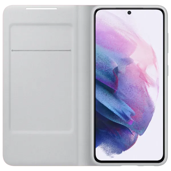 Чехол для смартфона Samsung Galaxy S21 Samsung/ Smart Led View/ PC/ PU/ Серый Розовый photo 4