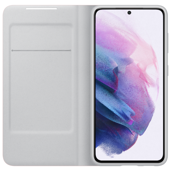 Чехол для смартфона Samsung Galaxy S21 Samsung/ Smart Led View/ PC/ PU/ Серый Розовый photo 4