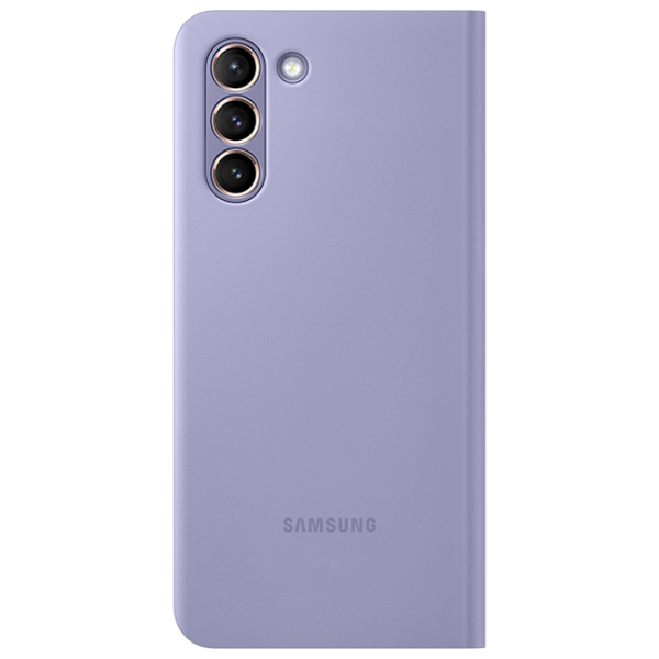 Husă pentru smartphone Samsung Galaxy S21 Samsung/ LED Flip Wallet/ PC/ PU/ Gray Purple photo 2