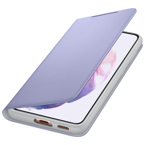 Husă pentru smartphone Samsung Galaxy S21 Samsung/ LED Flip Wallet/ PC/ PU/ Gray Purple photo 3