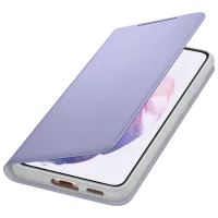 Husă pentru smartphone Samsung Galaxy S21 Samsung/ LED Flip Wallet/ PC/ PU/ Gray Purple photo 3