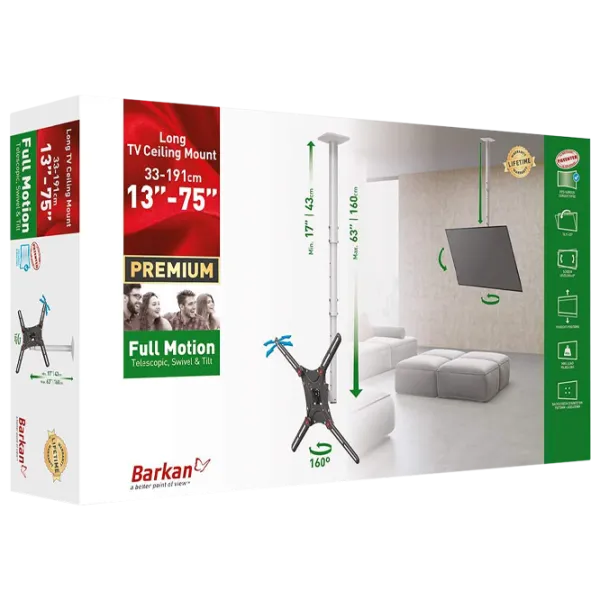 Suport TV Barkan 4500L VESA 600 x 400 mm photo 3