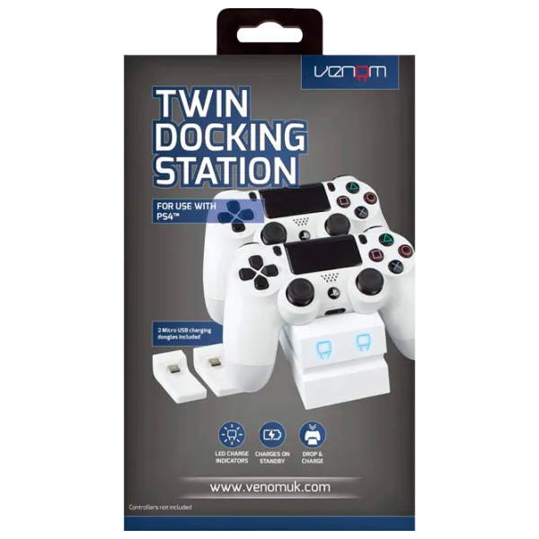 Stație de încărcare controller Venom VS2737 PlayStation 4/ White photo 4