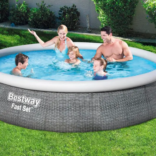 Piscină Bestway 57376BW 7340 l/ Gonflabil/ Gray photo 2